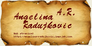 Angelina Radujković vizit kartica